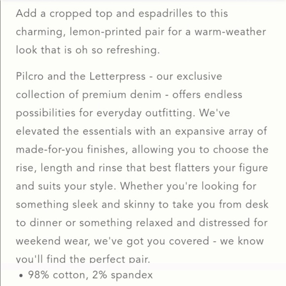 Anthropologie | Pilcro Lemon Grove High Rise 25 - Picture 6 of 8